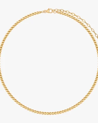 Gold Barbelle Choker Necklace
